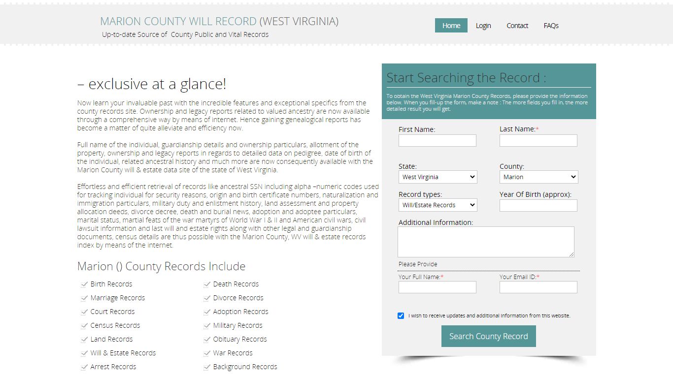 Marion County, West Virginia Public Will & Estate Records ...